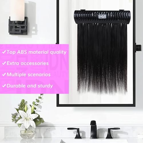 IDN BEAUTY Hair Extension Holder Stand for Styling, 4 Installation Modes With Tool, Hair Extension Holder Designed to Securely Hold Your Extensions for Washing, Styling, Packing and Storing (Black) - Image 5