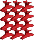 Ondder Red Butterfly Hair Clips for Styling Sectioning Pro Salon Butterfly Plastic Claw Clips Hair Styling Clip Barber Clips for Cutting, Coloring Hair, Hair Accessories for Women Girls by Ondder