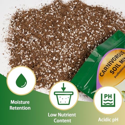 Carnivorous Plant Soil Mix 2qt, Pure Peat Moss and Perlite Mixture for Venus, Pitcher, Butterwort, Nepenthes, Sundew - Image 4