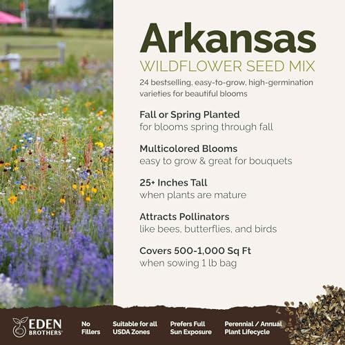 Eden Brothers Arkansas Wildflower Mixed Seeds for Planting, 1 lb - Image 2