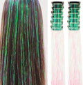 Hair Tinsel Pack of 12 Pcs Clip in Hair Tinsel 20 Inch Colorful Glitter Tinsel Hair Extensions Tinsel Fairy Hair Party Dazzle Hair Accessories Strands Kit for Women Girls(12Pcs,Dazzle White#) by Umylar