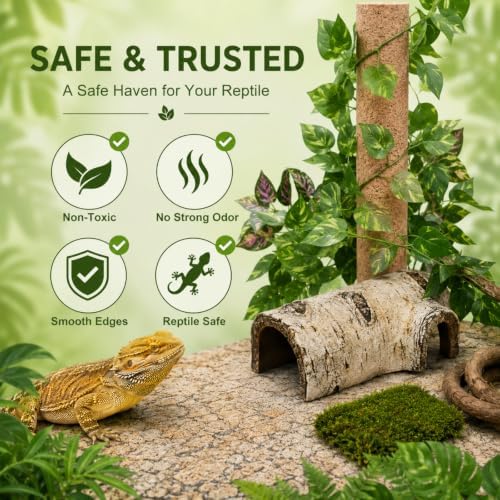 LIKZINWA Reptile Terrarium Decor Kit with Jungle Plants & Vines - Image 6