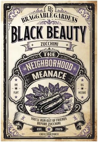 Black Beauty Zucchini Seeds for Planting, Heirloom Zucchini Vegetable Seeds, Smooth Dark Green Summer Squash with Tender Texture for Grilling, Baking, Roasting and Fresh Harvests - Image 2