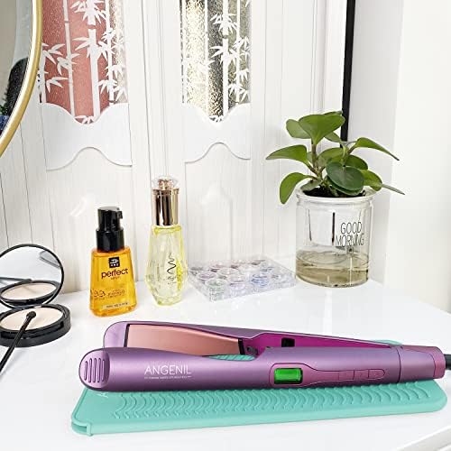 ANGENIL Curling Iron Silicone Mat Heat Resistant for Travel Dual Voltage Flat Iron, Hair Straightener, Rotating Cordless Curling Iron Wand, Wireless Curlers, Crimper Hair Iron, Straightening Iron - Image 6
