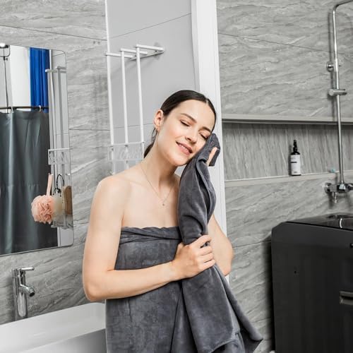 JML Bath Towels for Adult Body, 30" x 60", 4 Pack, Grey - Image 7