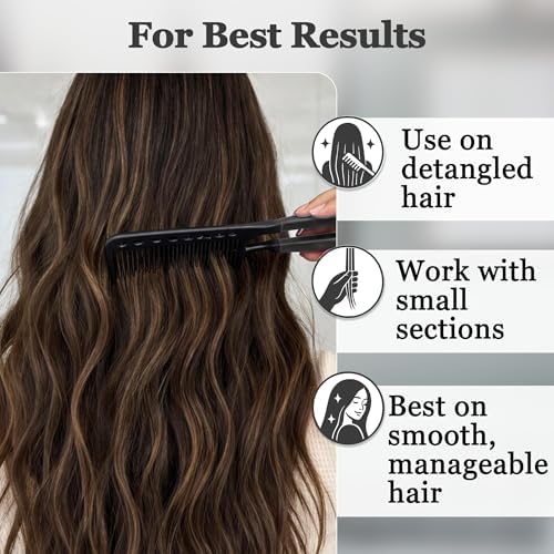 HerStyler Hair Straightening Comb for Flat Iron - Easy Styling & Parting - Image 5
