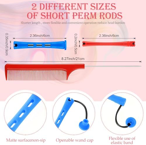 Willbond 72-Piece Hair Perm Rods Kits, Short Cold Wave Hair Rollers - Image 2