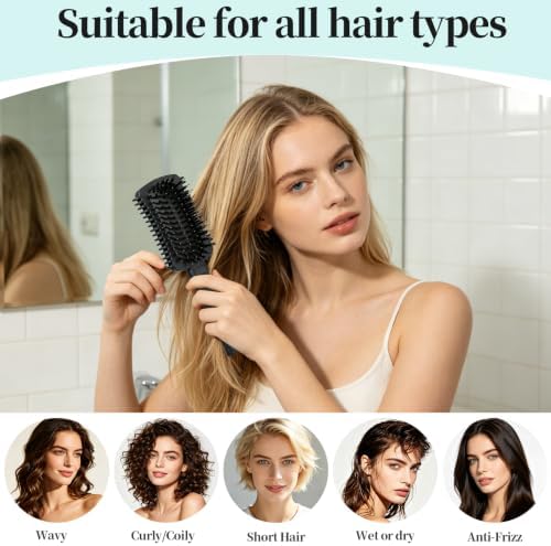 Curly Hair Brush Black, Volume Curl Defining Brush for Effortlessly Detangling Shaping and Styling Men's Women's Curls, Waves & Coils, Curly Hair Products, Reduce Frizz - Image 4