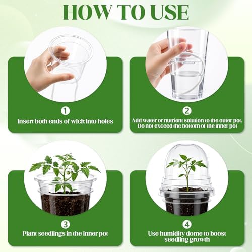 15 Pack 3.5" Self Watering Propagation Pots Clear, Plain Cup - Image 5