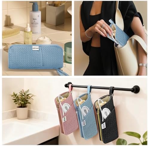2 Pack Heat Resistant Hair Tool Travel Bag 2 in 1 Heat Proof Mat - Image 5