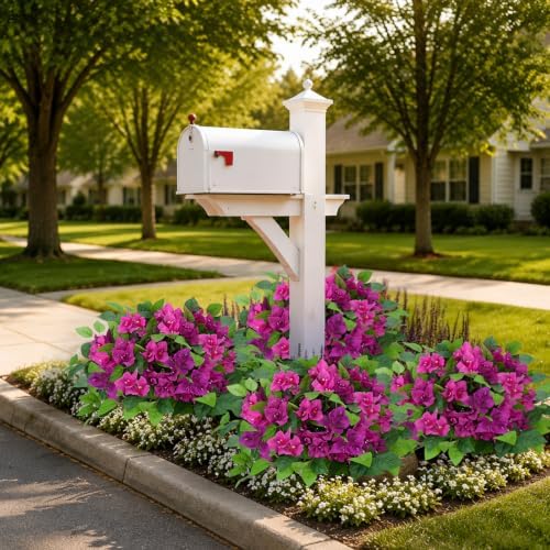 2Pcs Bougainvillea Artificial Flowers, Fake Bushes for Outdoors - Image 7