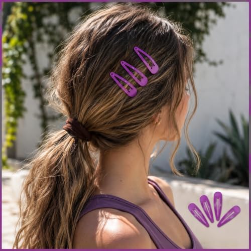 40 Counts Metal Snap Purple Hair Clips, 2 Inch Hair Barrettes for Women - Image 4