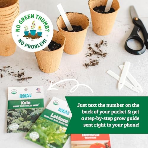 Back to the Roots 100% Organic Heirloom Seeds - Build Your Own 5 Pack Bundle, Flower, Vegetable, Fruit, Herb Seed Packets - Image 3