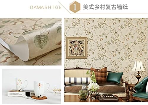 Q QIHANG Non-Woven Wallpaper 1.73' W x 32.8' L (Light Yellow) - Image 5