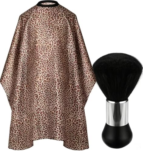 Professional Hair Cutting Cape with Neck Duster Brush, Salon Barber Cape, Hairdressing Accessories by Borogo