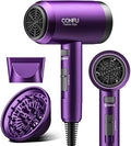 Hair Dryer with Diffuser, CONFU Ionic Blow Dryer 1600W, Portable Lightweight Fast Drying Negative Ion Hairdryer, 3 Heat Settings with Diffuser and Concentrator Nozzle for Home & Travel by CONFU