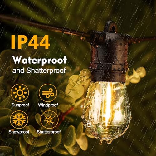 GvvooHome 48 Pack S14 LED Outdoor String Light Bulbs, Warm White, E26 Base - Image 6