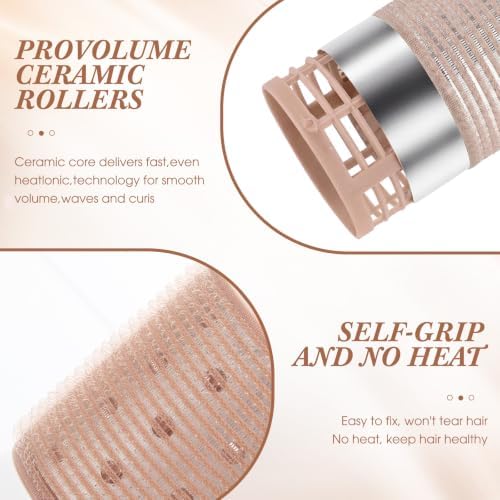 Therwen 18 Pcs Thermal Hair Roller for Women with Long Hair,Earth Tones - Image 3
