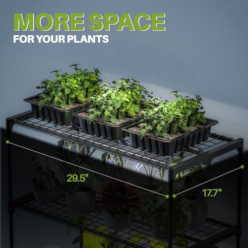 6-Tier Indoor Greenhouse with Grow Lights, 17.7x29.5x71" - Image 7