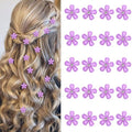 YISSION Rhinestone Decorative Hair Accessories: 20 Cute Mini Purple Flower Hair Clips for Girls, Women, Wedding & Bridal by YISSION