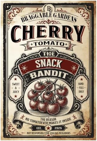 Cherry Tomato Seeds, Heirloom Tomato Seeds for Planting, Full Sun Vegetable Garden Seeds, Sweet Bite-Sized Red Tomatoes for Snacking, Salads, Home Garden and Outdoor Planting - Image 2