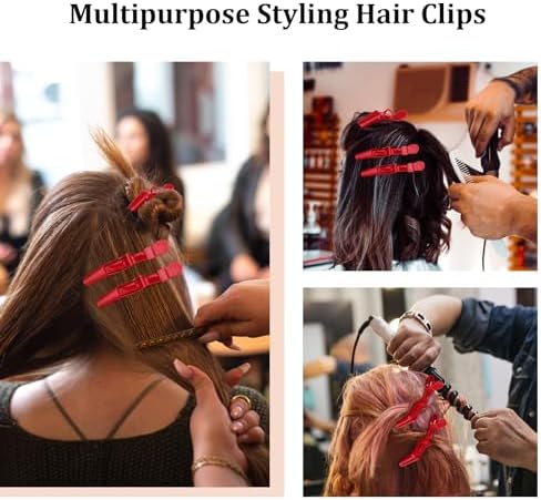 Ondder 24 Pcs Red Large Alligator Hair Clips for Styling Sectioning, Pro Salon Clips for Hair Coloring Cutting, Hair Styling Accessories for Women - Image 5