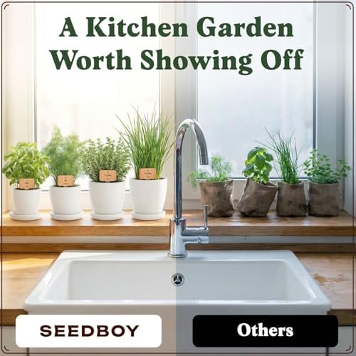 Indoor Herb Garden Starter Kit with 10 USDA Organic Seeds and Pots - Image 6