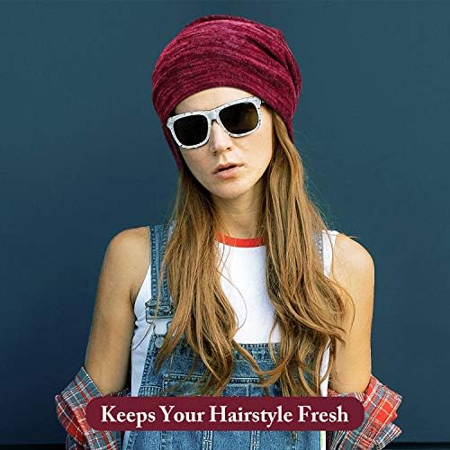 SATINIOR 4 Pcs Satin Lined Sleep Cap - Image 6