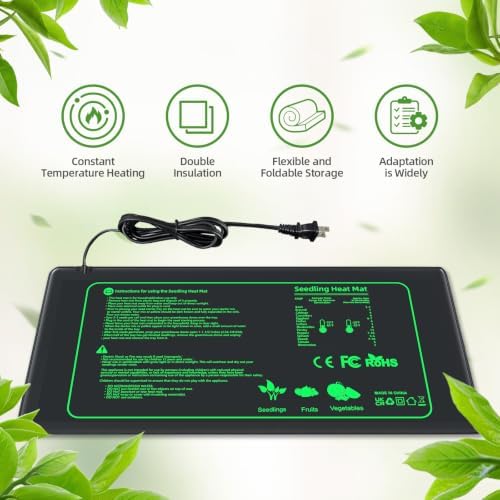 10"X20.75" Seedling Heat Mat Waterproof Plant Germination Heat Pad - Image 3