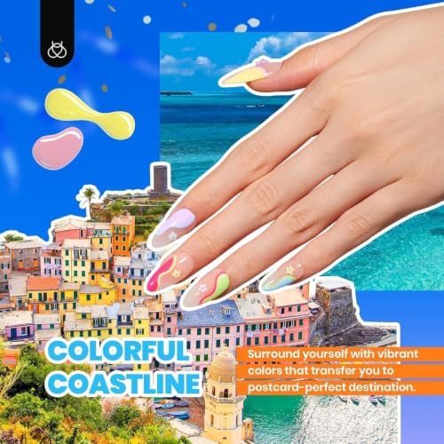 Beetles Gel Nail Polish Set, 53PCS Brown Green Blue Gel Polish Kit - Image 4