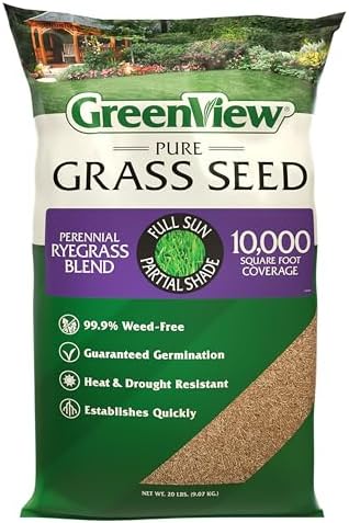 GreenView Pure Grass Seed Perennial Ryegrass Blend, 20 lb. Bag by GreenView