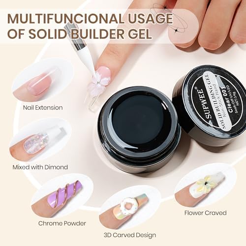 Clear 3D Sculpting Gel Non-Stick Hand Solid Builder Gel for Nails - Image 4