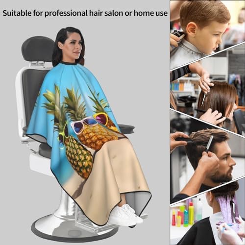 Black Cartoon Dachshund Puppy Dog Home Haircut Apron Cape Hair Salon and Dyeing Styling Cloth for Women/Men - Image 2