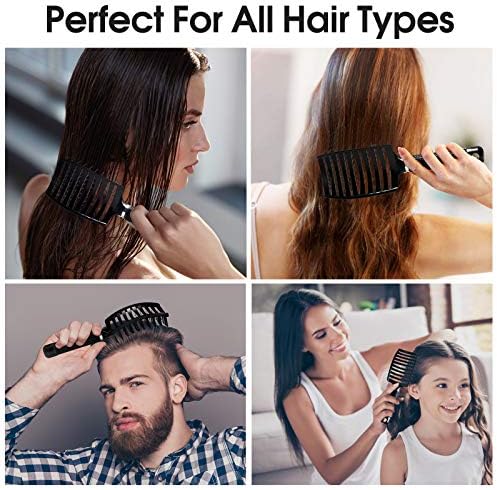 Hair Brush, Curved Vented Detangler Brush Faster Blow Drying for Women, Men - Image 5