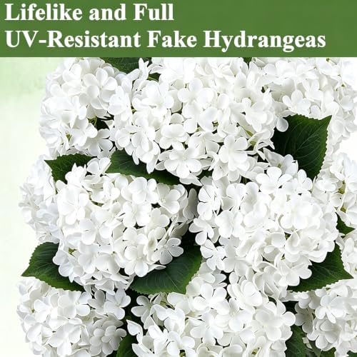 2 Pcs 38" Artificial Hydrangea Tree for Outdoor， with Pot & Spike - Image 3