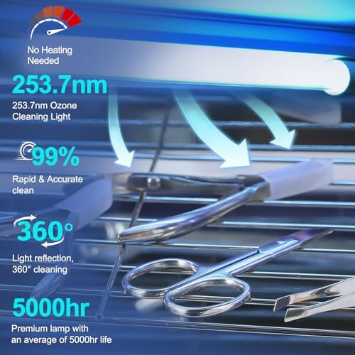 Nail Tool Cleaning Machine 12L High Capacity Cleaning Cabinet Salon Tools Cleaning Box with Touch Timer Setting for Esthetician, Manicurist, Spa, Tattoo, Barber&Salon - Image 3