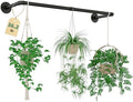 Galood Plant Hanger Indoor Hanging Planters for Indoor Plants Hanging Plant Holder Black Metal Rod(Pot/Chain/Plant not Included by Bamworld