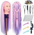 Eumos Mannequin Head with Hair, 29'' Doll Head for Hair Styling by Eumos