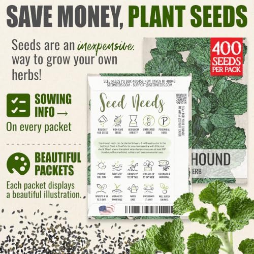 Seed Needs Horehound Seeds to Plant an Herb Garden - 2 Packs - Image 3
