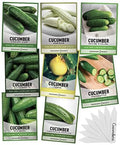 Gardeners Basics Cucumber Seeds for Planting, 8 Heirloom Variety Pack by GardenersBasics