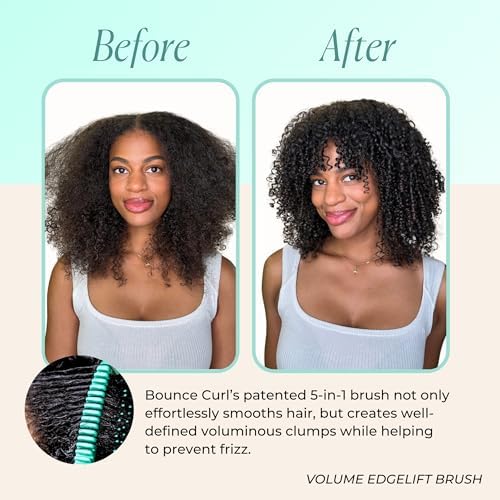 Bounce Curl Volume EdgeLift Brush, 5-In-1 Styling Tool, Defined Curls Teal - Image 5