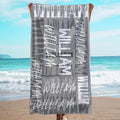 JML Personalized Beach Towel with Name, Custom Beach Towel with Name, Customized Microfiber Pool Towel, Quick Dry & Absorbent Swim Towel for Adult,Anniversary, Birthday, Summer Holiday,Vacation by JML
