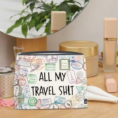 LyoGao Funny Travel Gifts for Women Makeup Bag, Travel Essentials Cosmetic Bag Toiletry Bags Gift for Travelers Girls Trip - Image 5
