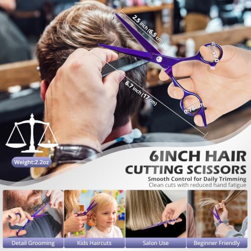 21Pcs 440C Hair Cutting Scissors Kit, Hair Scissors & Thinning Scissors Set - Image 3