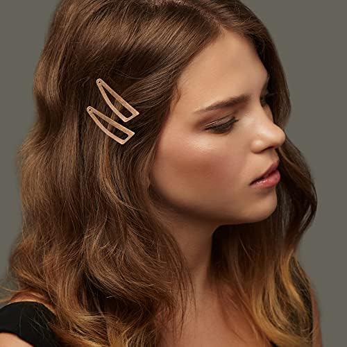Hann 24 Pieces Double Grip Hair Clips + 2 Claw Hair Clips Metal Snap Hair Clips Hair Barrettes for Hair Making, Salon Supplies (Red Ancient Bronze) - Image 7