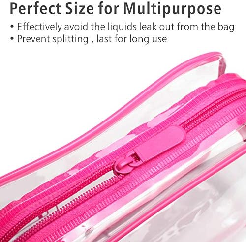 PACKISM TSA Approved Toiletry Bag - Clear Makeup Bag Travel, Fuchsia Pink - Image 5