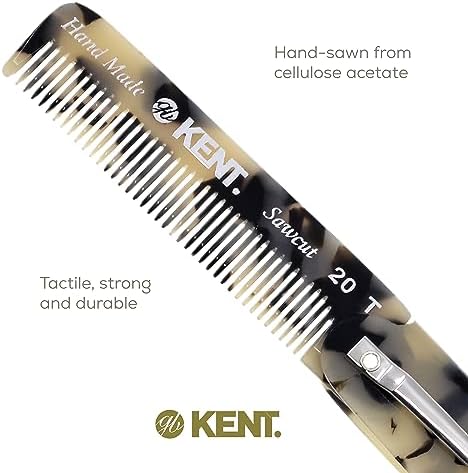 Kent 20T TW Handmade Folding Pocket Comb for Men, Fine Tooth Hair Comb Straightener for Everyday Grooming Styling Hair, Beard or Mustache, Use Dry or with Balms, Saw Cut Hand Polished, Made in England - Image 5