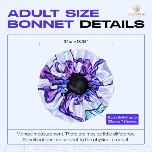 Silky Design Bonnet with Elastic Soft Band Adjustable Women and Men Bonnets for Sleeping Comfortable Satin Fabric (White Gear5) - Image 6