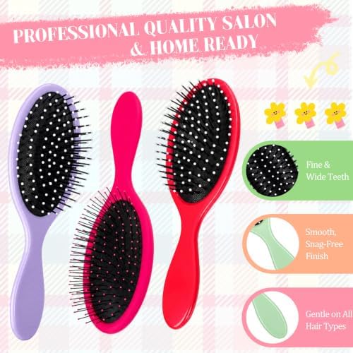 Suclain 100 Pcs Hair Brushes Bulk for Women, Travel Detangling Brush - Image 5