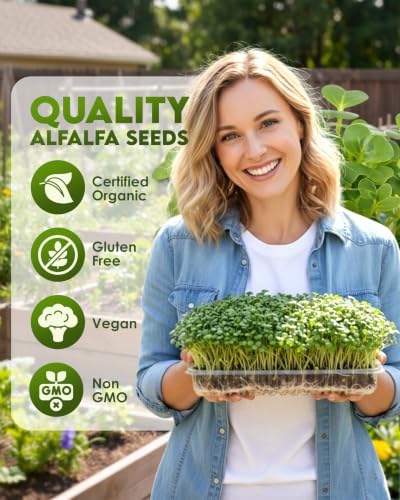 Nature Jim's Sprouts - Organic Alfalfa Sprouting Seeds – Non-GMO - 16 oz - Image 2